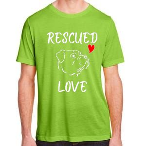 Rescued Love Dog Rescue Mom Cute Rescue Dog Long Sleeve Adult ChromaSoft Performance T-Shirt