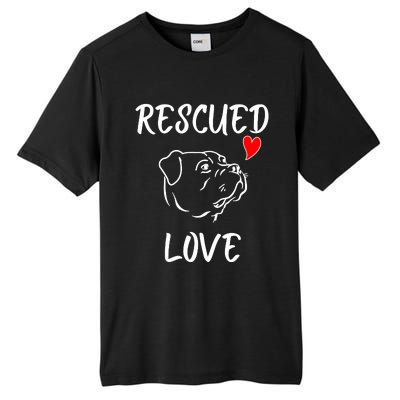 Rescued Love Dog Rescue Mom Cute Rescue Dog Long Sleeve Tall Fusion ChromaSoft Performance T-Shirt