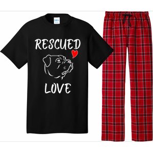 Rescued Love Dog Rescue Mom Cute Rescue Dog Long Sleeve Pajama Set