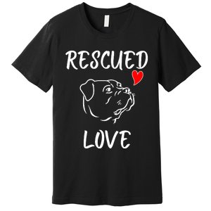 Rescued Love Dog Rescue Mom Cute Rescue Dog Long Sleeve Premium T-Shirt