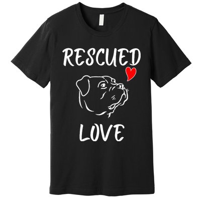 Rescued Love Dog Rescue Mom Cute Rescue Dog Long Sleeve Premium T-Shirt