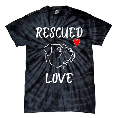 Rescued Love Dog Rescue Mom Cute Rescue Dog Long Sleeve Tie-Dye T-Shirt