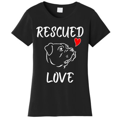 Rescued Love Dog Rescue Mom Cute Rescue Dog Long Sleeve Women's T-Shirt