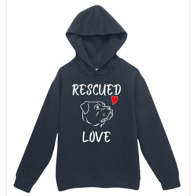 Rescued Love Dog Rescue Mom Cute Rescue Dog Long Sleeve Urban Pullover Hoodie