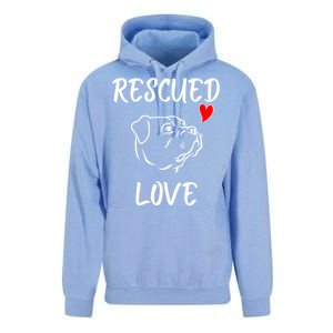 Rescued Love Dog Rescue Mom Cute Rescue Dog Long Sleeve Unisex Surf Hoodie