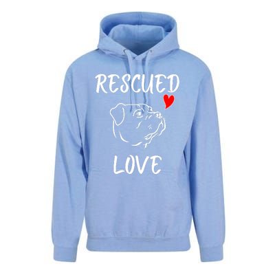 Rescued Love Dog Rescue Mom Cute Rescue Dog Long Sleeve Unisex Surf Hoodie