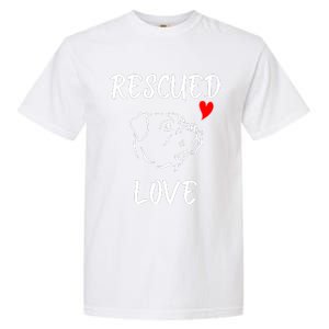 Rescued Love Dog Rescue Mom Cute Rescue Dog Long Sleeve Garment-Dyed Heavyweight T-Shirt