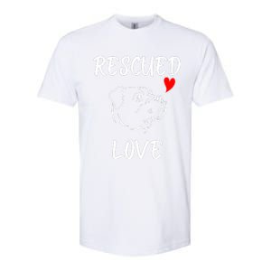 Rescued Love Dog Rescue Mom Cute Rescue Dog Long Sleeve Softstyle CVC T-Shirt