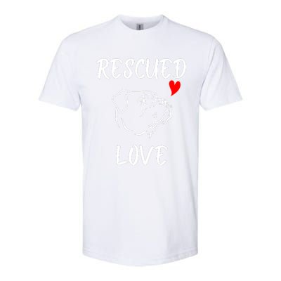 Rescued Love Dog Rescue Mom Cute Rescue Dog Long Sleeve Softstyle CVC T-Shirt