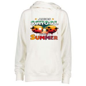 Retro Last Day Of School Out For Summer Teacher Adios Womens Funnel Neck Pullover Hood