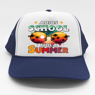 Retro Last Day Of School Out For Summer Teacher Adios Trucker Hat