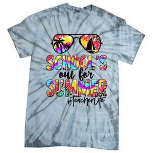 Retro Last Day Of School Schools Out For Summer Teacher Life Tie-Dye T-Shirt