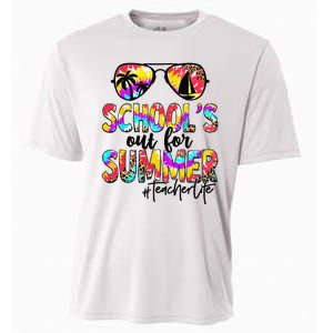 Retro Last Day Of School Schools Out For Summer Teacher Life Cooling Performance Crew T-Shirt