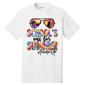 Retro Last Day Of School Schools Out For Summer Teacher Life Tall T-Shirt