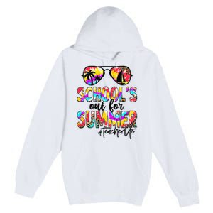 Retro Last Day Of School Schools Out For Summer Teacher Life Premium Pullover Hoodie