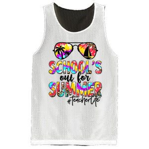 Retro Last Day Of School Schools Out For Summer Teacher Life Mesh Reversible Basketball Jersey Tank