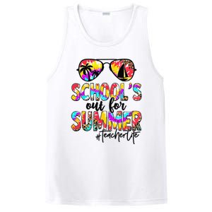 Retro Last Day Of School Schools Out For Summer Teacher Life PosiCharge Competitor Tank