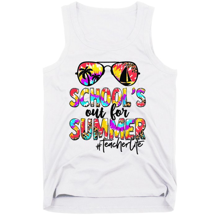 Retro Last Day Of School Schools Out For Summer Teacher Life Tank Top