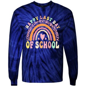 Rainbow Last Day Of School Hello Summer End Of School Schools Out For Summer Tie-Dye Long Sleeve Shirt