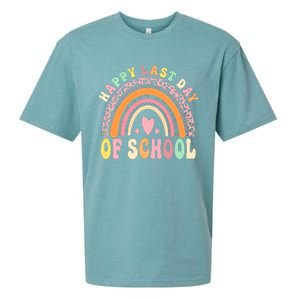 Rainbow Last Day Of School Hello Summer End Of School Schools Out For Summer Sueded Cloud Jersey T-Shirt