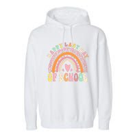 Rainbow Last Day Of School Hello Summer End Of School Schools Out For Summer Garment-Dyed Fleece Hoodie