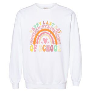 Rainbow Last Day Of School Hello Summer End Of School Schools Out For Summer Garment-Dyed Sweatshirt