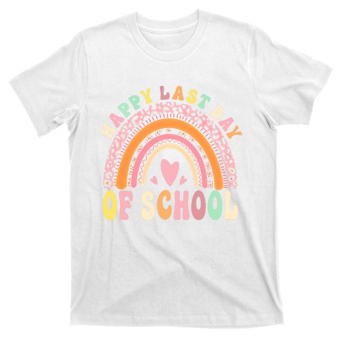 Rainbow Last Day Of School Hello Summer End Of School Schools Out For Summer T-Shirt