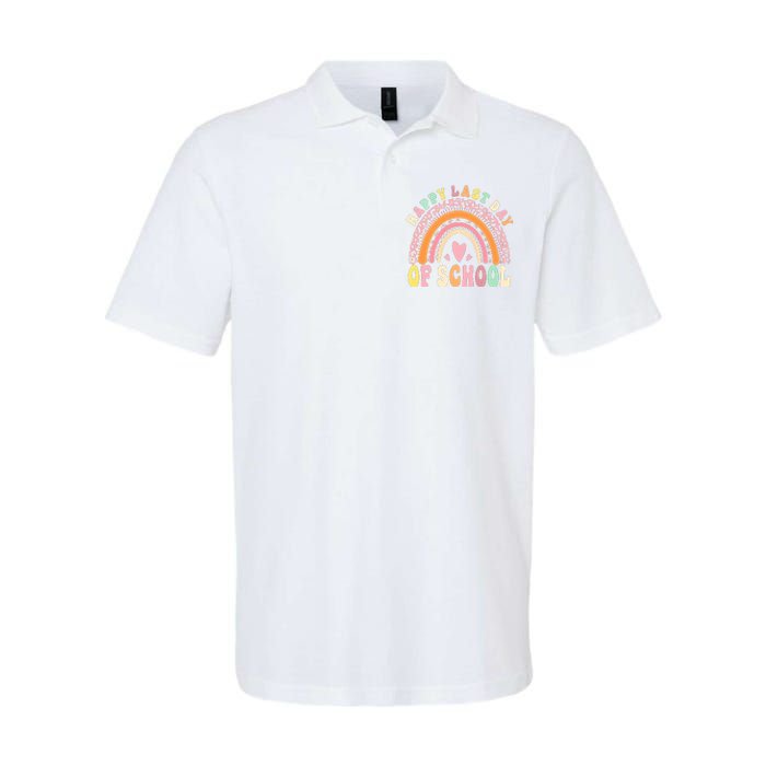 Rainbow Last Day Of School Hello Summer End Of School Schools Out For Summer Softstyle Adult Sport Polo