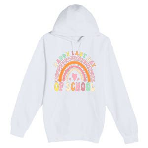 Rainbow Last Day Of School Hello Summer End Of School Schools Out For Summer Premium Pullover Hoodie