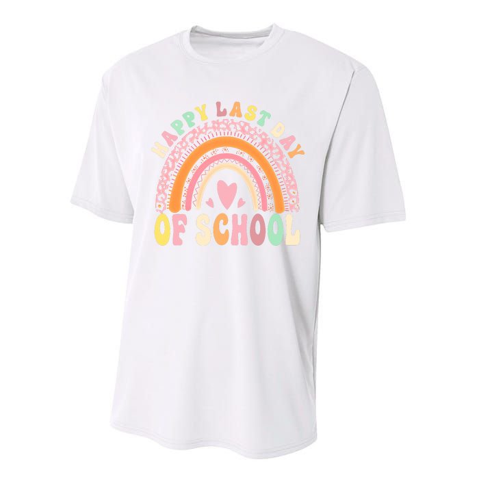 Rainbow Last Day Of School Hello Summer End Of School Schools Out For Summer Performance Sprint T-Shirt