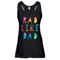 Rad Like Dad Tie Dye Funny Father’s Day Ladies Essential Flowy Tank