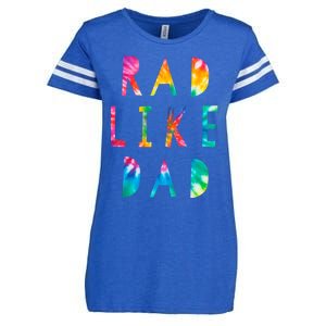 Rad Like Dad Tie Dye Funny Father’s Day Enza Ladies Jersey Football T-Shirt