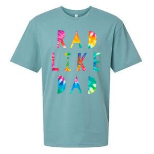 Rad Like Dad Tie Dye Funny Father’s Day Sueded Cloud Jersey T-Shirt