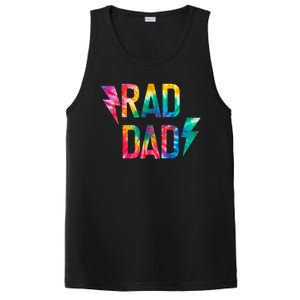 Rad Like Dad Tie Dye Funny Father’s Day PosiCharge Competitor Tank