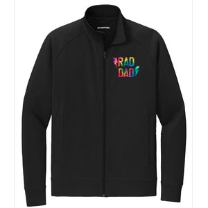 Rad Like Dad Tie Dye Funny Father’s Day Stretch Full-Zip Cadet Jacket