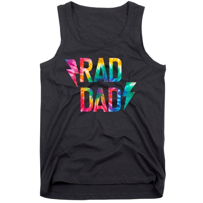 Rad Like Dad Tie Dye Funny Father’s Day Tank Top