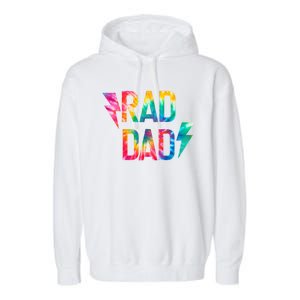 Rad Like Dad Tie Dye Funny Father’s Day Garment-Dyed Fleece Hoodie