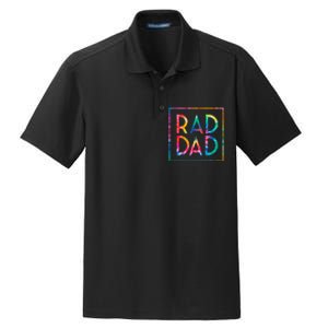 Rad Like Dad Tie Dye Funny Father’s Day Dry Zone Grid Polo