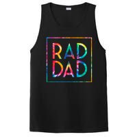 Rad Like Dad Tie Dye Funny Father’s Day PosiCharge Competitor Tank