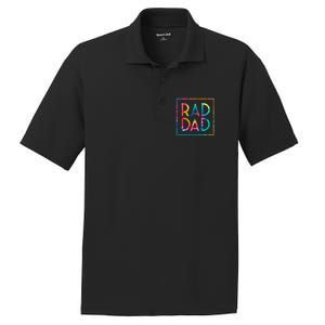 Rad Like Dad Tie Dye Funny Father’s Day PosiCharge RacerMesh Polo