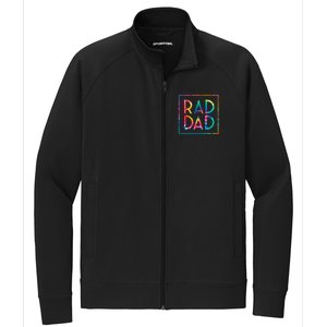 Rad Like Dad Tie Dye Funny Father’s Day Stretch Full-Zip Cadet Jacket