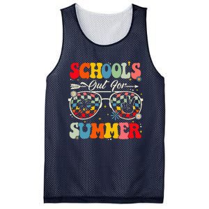 Retro Last Day Of SchoolS Out For Summer Teacher Mesh Reversible Basketball Jersey Tank