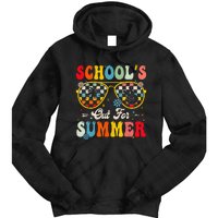 Retro Last Day of School's Out For Summer Teacher Boys Girls Tie Dye Hoodie