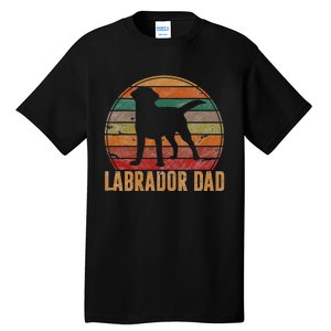 Retro Labrador Dad Gift Dog Daddy Golden Black Lab Father Tall T-Shirt