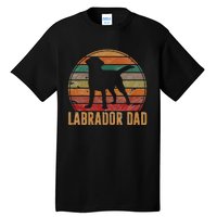 Retro Labrador Dad Gift Dog Daddy Golden Black Lab Father Tall T-Shirt