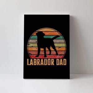 Retro Labrador Dad Gift Dog Daddy Golden Black Lab Father Canvas