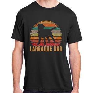 Retro Labrador Dad Gift Dog Daddy Golden Black Lab Father Adult ChromaSoft Performance T-Shirt