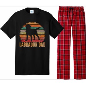 Retro Labrador Dad Gift Dog Daddy Golden Black Lab Father Pajama Set