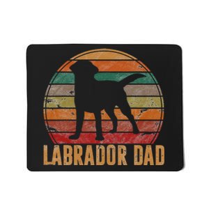 Retro Labrador Dad Gift Dog Daddy Golden Black Lab Father Mousepad