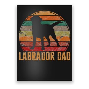 Retro Labrador Dad Gift Dog Daddy Golden Black Lab Father Poster